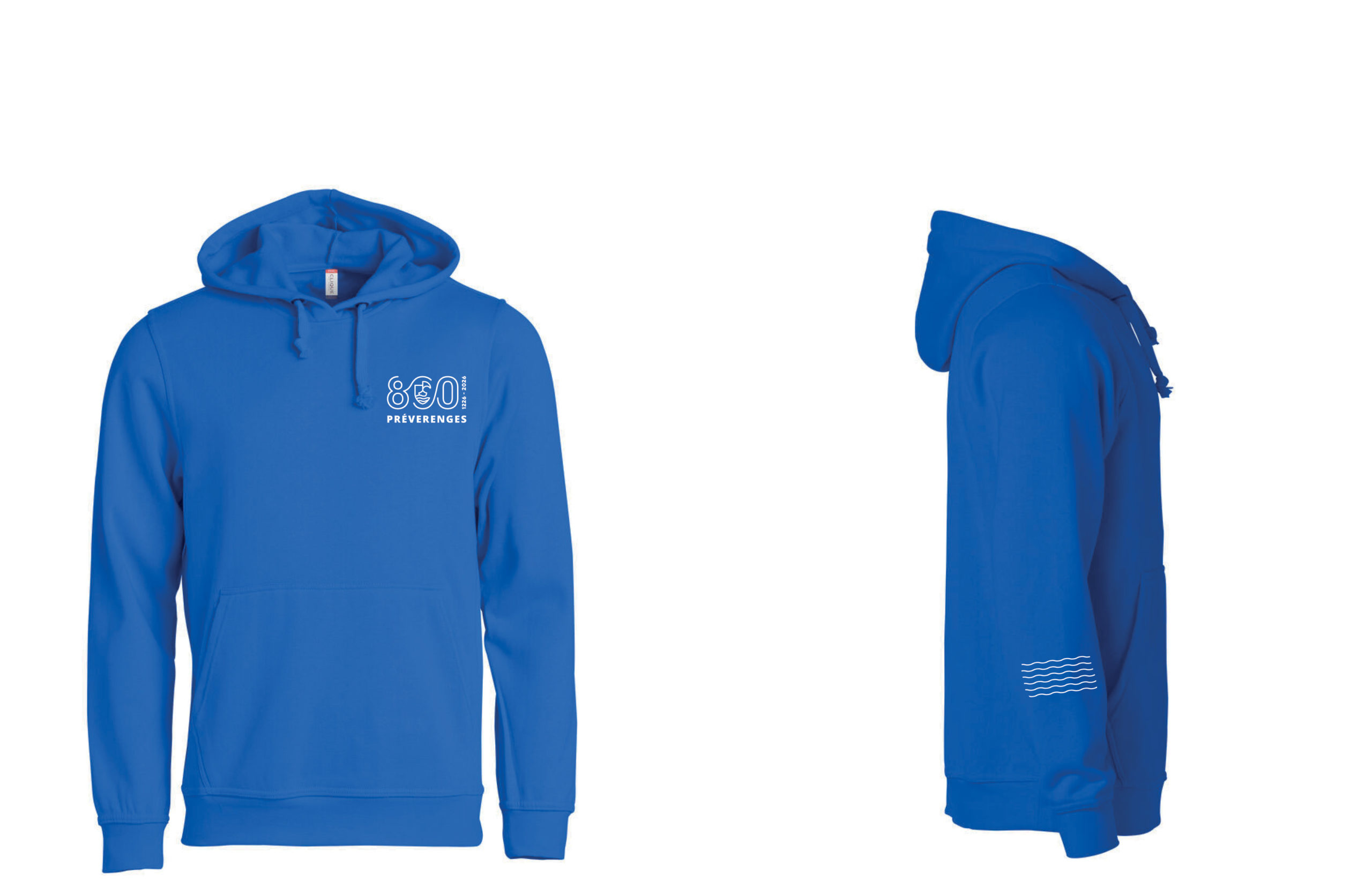 Pull à capuche bleu