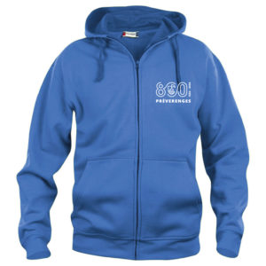 Jaquette zip bleue